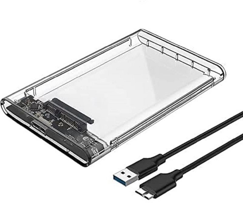 TERABYTE 3.0 Extrenal Hard Disk HDD/SSD Enclosure with Power Transfer External 2.5 inch Casing(For Laptop, Computer, Transparent)