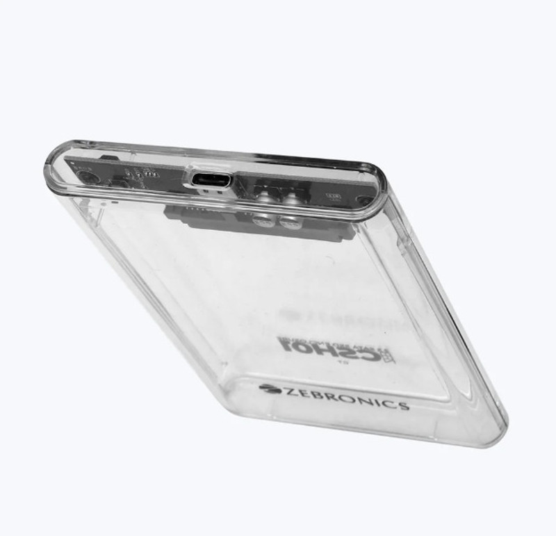ZEBRONICS ZEB CSH01 2.5 inch Shock Resistant Water Proof EXTERNAL SSD ENCLOUSRE(For LAPTOP, TRANSPERENT)