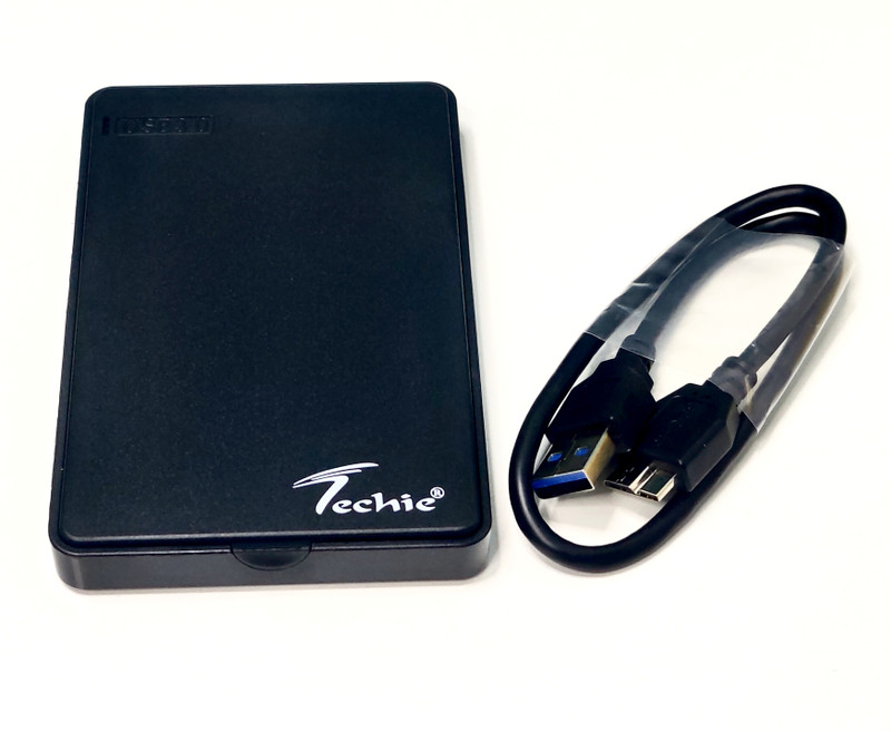 Techie USB 3.0 EXTERNAL ENCLOSURE SSD/HDD 2.5 inch Shock Resistant 3.0(For Laptops, Desktops, and Tablets., Black)