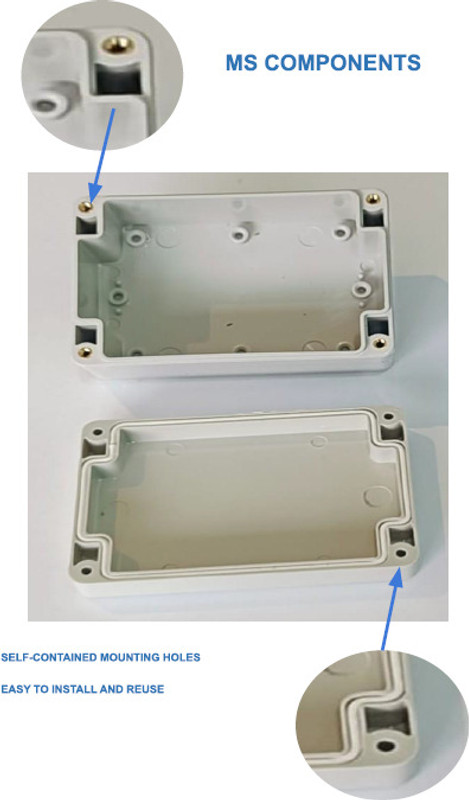 MS Components MS-815 3.5 inch Shock Resistant Water Proof ABS(For Surface Mounted, Grey)