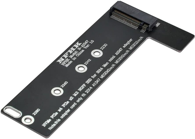Tobo M.2 NGFF M-Key NVME SSD Convertor Card Adapter NGFF SSD Adapter 2.5 inch M.2 NGFF NVMe PCIe x4 SSD(For PCIe x4 SSD to late 2014 Edition Mac mini A1347 SSD Upgrade Conversion Adapter, Black)