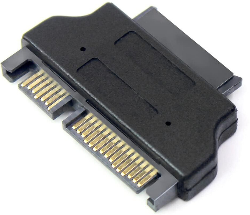 VOOCME Slim-Line Sata 13 Pin Female to Serial SATA 22 Pin Male Connector 2.5 inch IDE(For Compatible Devices with DVD Player, Personal Computer, Charging Adapter, Laptop., Black)