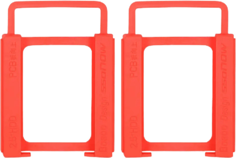 Paruht ( 5 pcs ) Fiber Screwless 2.5 inch 3.5 inch SSD Sata Hard Drive Mounting Bracket 2.5 inch Internal Hard Drive 2.5" and 3.5" Bay(For Doc Holder, SSD/HDD, Internal Hard Drive Holder, Plastic Mounting, Disk Adapter, Red, 5Pcs)