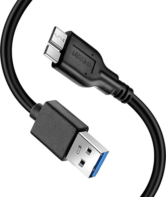 RTS High Speed portable External USB 3.0 (75CM / 2.46 Foot) upto 5 Gbps 3 inch USB Micro-B USB 3.0 Cable(For Round, Red)