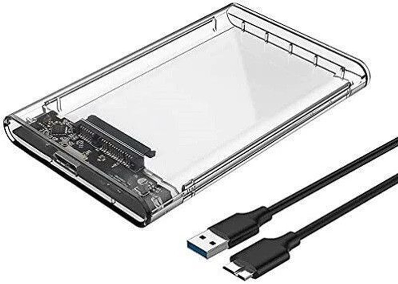 ALRITO USB Type C 3.1 to 2.5 Inch Sata External Hard Drive Enclosure HDD/SSD 2.5 inch Shock Resistant USB Type C 3.1 Transparent Enclosure External Case(For USB Type C 3.1 to 2.5 Inch Sata External Hard Drive, Transparent)