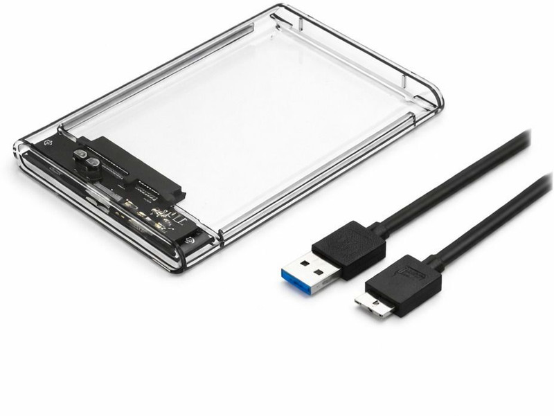 Abhishek 2.5 inch sata harddrive enclosure 2.5 inch Shock Resistant SSD Enclosure(For 2.5 SSD/HDD, TRANSPARENT)