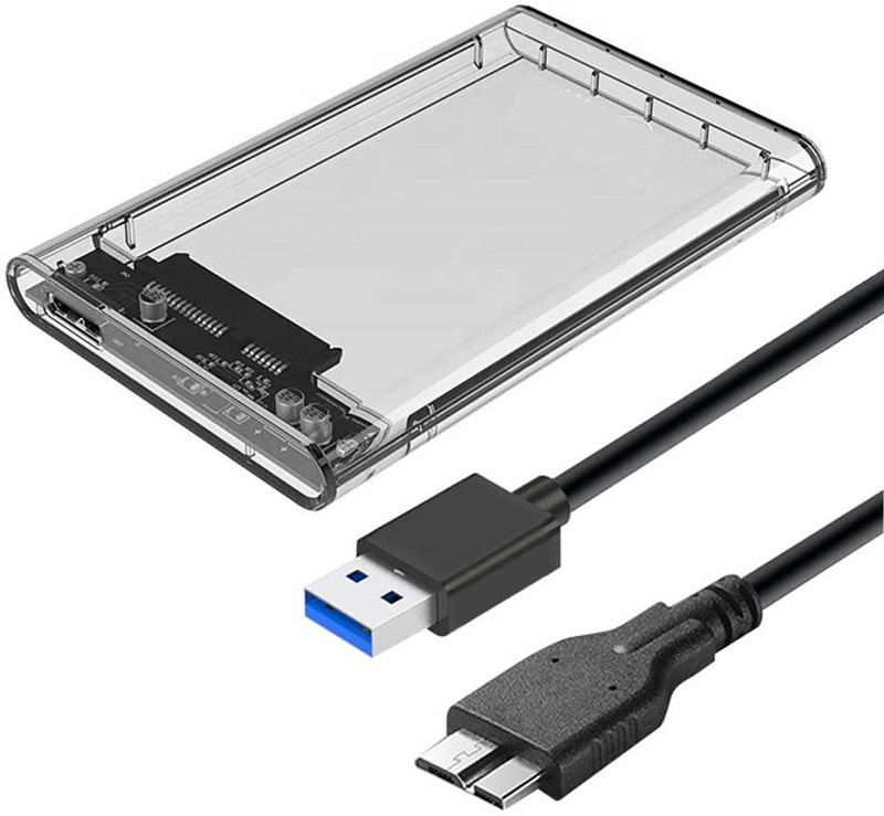 DIC CSH01,Transparent Case, Speeds upto 5 Gbps 2.5 inch SSD Enclosure(For 2.5 SSD/HDD, TRANSPARENT)