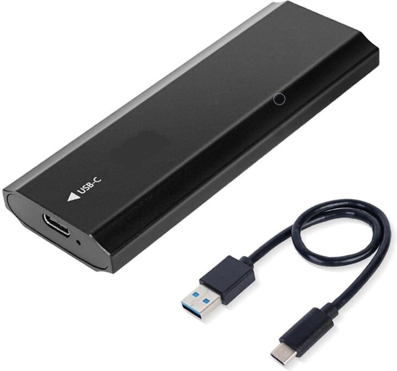 ALRITO USB-3.1 Gen2 Type-C M.2 NGFF/NVMe Sata Metal Body Enclosure 2.5 inch Shock Resistant NGFF/NVMe Support | Portable SSD External Metal Body Enclosure(For ?Nvme /NGFF M.2 Sata SSD, Black, Grey)