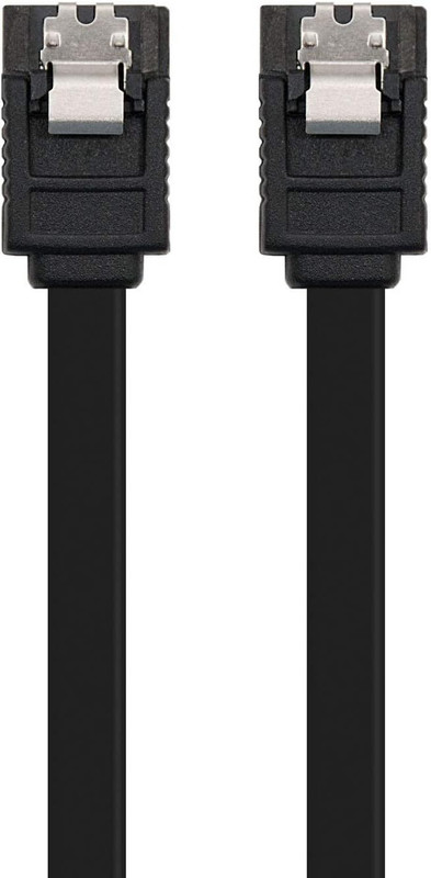 torpedo SATA Cable III Straight HDD SDD Data Cable,Locking Latch, Metal Clip 4.5 inch Shock Resistant SATA L-Type(For SSD, HDDD, SATA L-Type, Black)