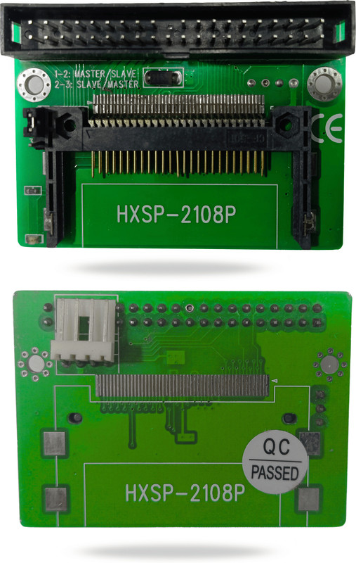 Octec CF to IDE Adapter 40-Pin Male to 50-Pin CF Card Converter Master/Slave Mode 3.5 inch CF to IDE Adapter(For Industrial computers, Data recovery setups, CF card boot drive applications, Green)