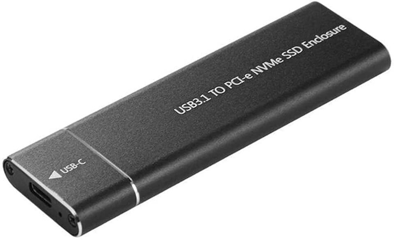 RuhZa NVME SSD Enclosure, M.2 NVME to USB C Adapter 2.5 inch USB C Adapter(For MOBILE, LAPTOP, Black)