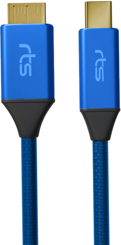 Jihaan USB C Type C USB 3.0 Portable External Hard disk drive hdd Wire cable, Nylon 3 inch USB Type C to Micro-B USB 3.0 Cable(For ROUND, Blue)