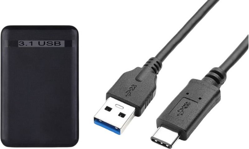 LipiWorld 2.5 Inch Laptop External Hard Drive Enclosure SATA Casing USB 3.0 2.5 inch hard drive enclosure(For Slime, Multicolor)