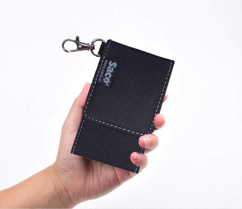 Saco External Hard Disk Protector Shock Resistant Travel Carrying case Pouch Cover 2.5 inch Shock Resistant Portable SSD Pouch, Portable SSD Case(For Samsung T7 1TB/ 2TB /500GB Portable SSD - Black, Black)