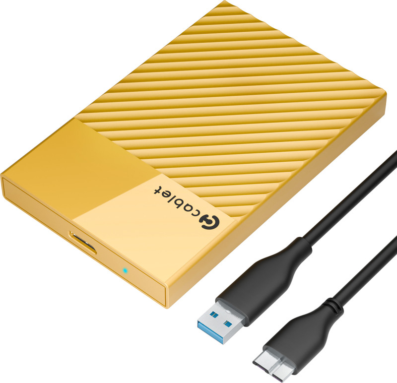 Cablet USB 3.0 To SATA III 2.5 inch HDD/SSD Enclosure for 7mm and 9.5mm, Tool-Free Design, Supports UASP Max 6TB(For SATA, Black)