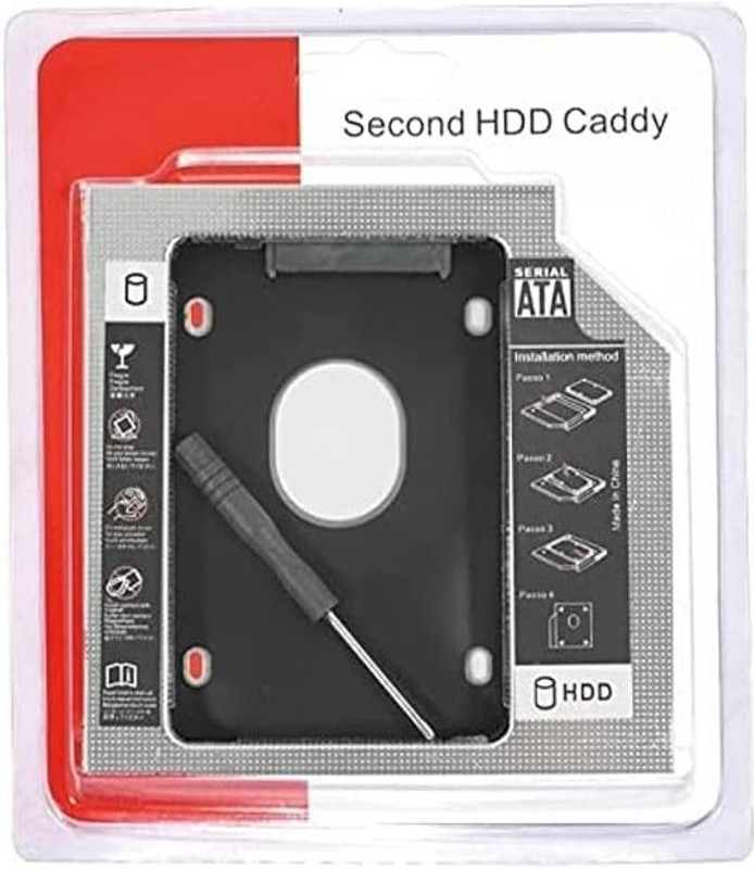 RyzCare 2nd Hard Drive Caddy 2.5 inch 9.5 mm Hard Drive Caddy(For ‎Laptop, Black)