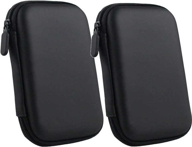 NIGSUR 2-Pack Hard Disk Drive Pouch 2.5 inch Shock Resistant Water Proof HDD Case Cover(For 2.5 Inch Hard Drive, Black)
