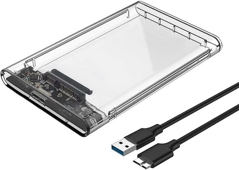 Carecase 2.5" SATA Casing USB 3.0 - Portable External Hdd/SSD Transparent Case Cover 2.5 inch 2.5 INCH SATA CASING(For 2.5 inch laptop hdd/ssd, Transperent)