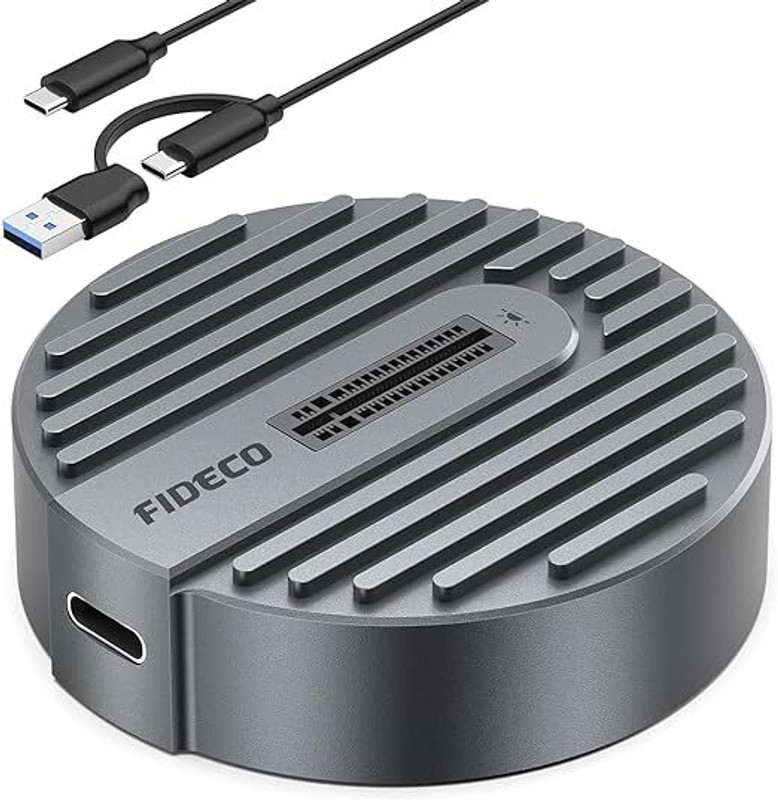 Etzin FIDECO M.2 NVME SATA SSD Docking Station USB 3.2 Gen Enclosure EPL-1234PC 2.5 inch M.2 NVME SATA SSD(For SSD, Black)