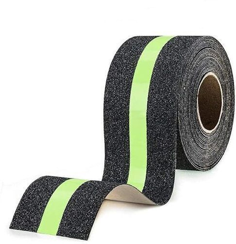 NIPTRON Anti Slip Grip Tape or Luminous Adhesive Tape Anti slip tape Glow-in-the-Dark 5 m Anti Slip Tape(Black, Green Pack of 1)