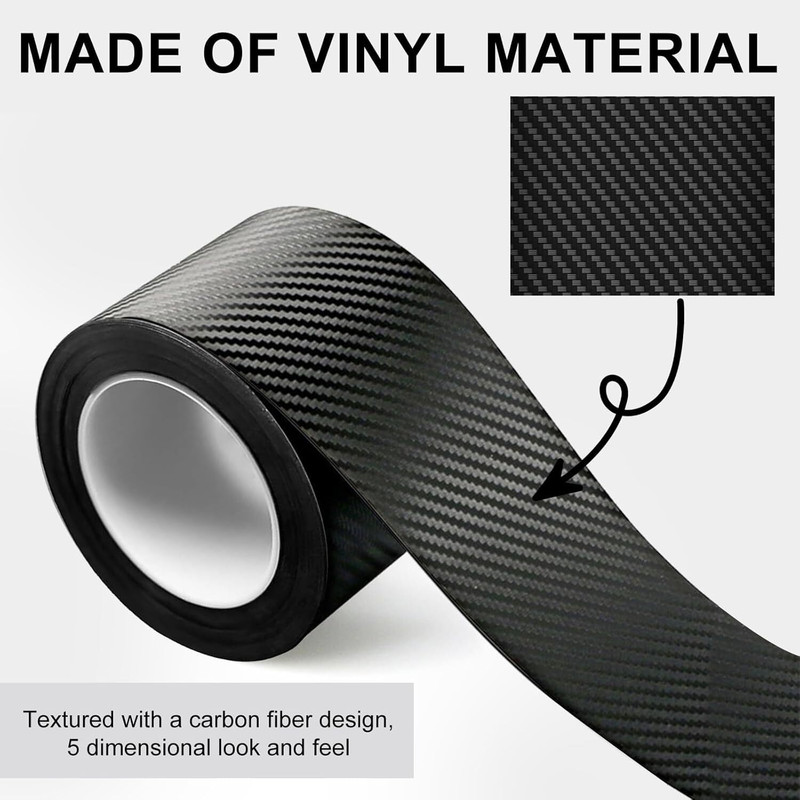 Varni Enterprise Car Guard High Gloss Carbon Fiber Anti-Scratch Edge Guard Step Decoration Waterproof Tape Vehicle Interior Cleaner(50 g)