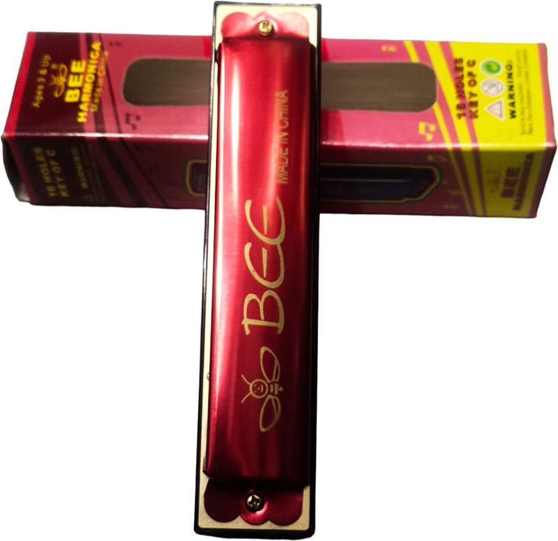 JGG Jain Gift Gallery BEE RED 16 HOLES MOUTH ORGAN(MULTI)