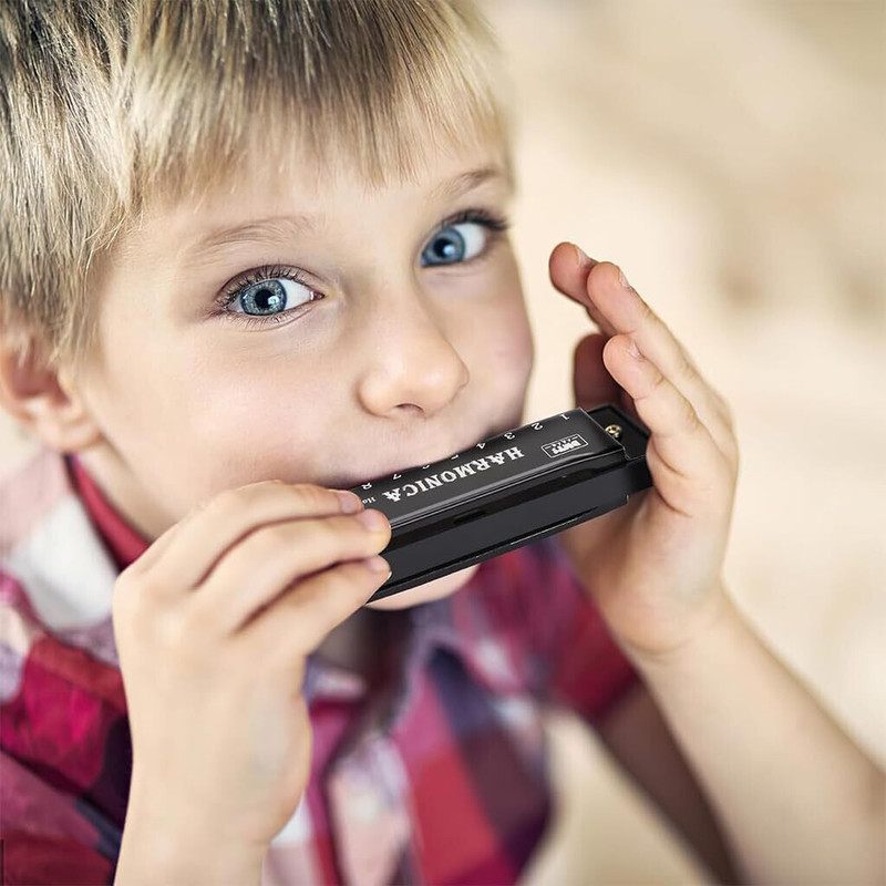 MJP TRADERS Mouth Organ Harmonica Musical Instrument (BALCK)(BLACK)