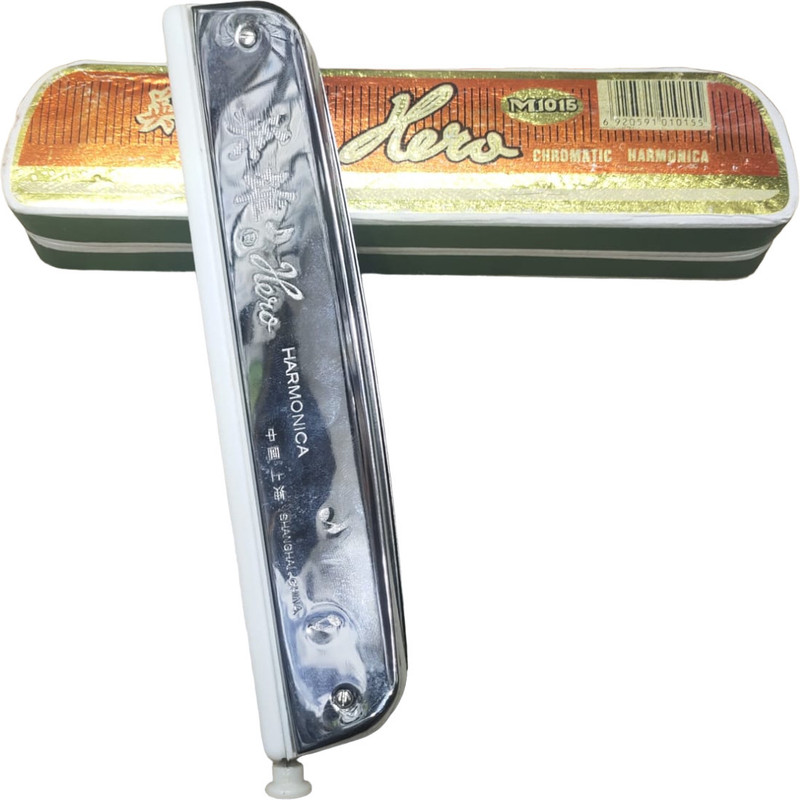 JGG Jain Gift Gallery Mouth Organ 24 Holes 48 Tones(Silver) (White)(SILVER)