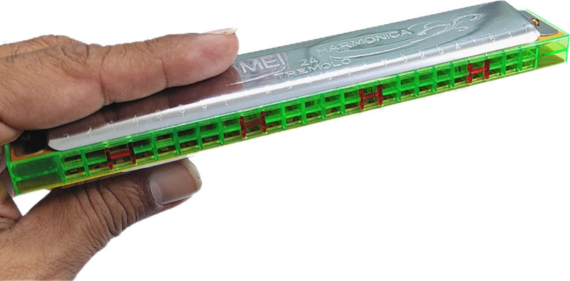 90 Degree Harmonica Mouth Organ 48 Holes Musical Instrument for Children Kids(Silver)