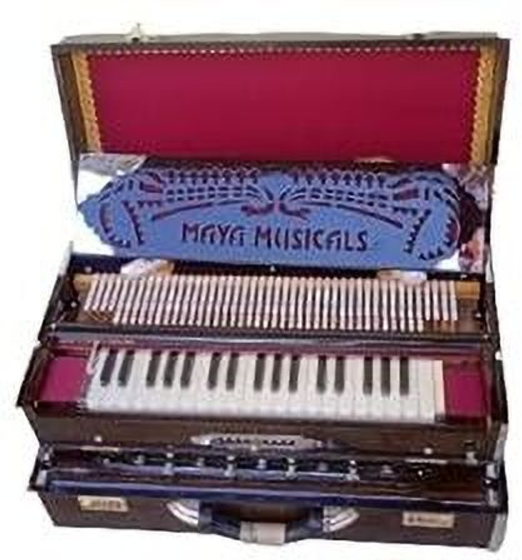 MAYAMUSICALS Harmonium Musical instruments 3.75 Octave 9 Scale Changer (with Coupler) 3.5 Octave Hand Pumped Harmonium(Seven Fold Bellow, Bass Reed, Male Reed, Female Reed)