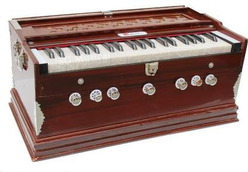 SG MUSICAL SGM-HY6 HARMONIUM SGM-F4 Handmade Indian Harmonium 3.1/4 Octave Hand Pumped Harmonium(Two Fold Bellow, Bass Reed, Male Reed)