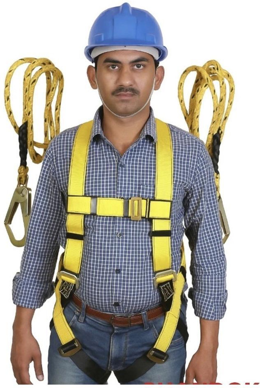 Hardshop FULL BODY SAFTY HARNESS FOR INDUSTRIAL , CONSTRUCTION &ROOF WORK Safety Harness(Free Size)