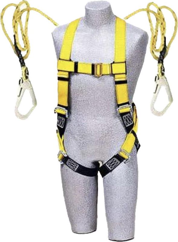 Daz Cam Heavy Duty Safety Belt with Auto Scaffold Hook Single Rope Safety Harness(Free Size)