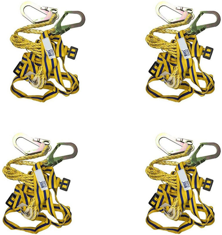 BHI Scaffolding Full Body Double Hook (Pack of 4) Safety Harness(Free Size)