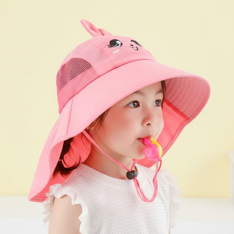 SYGA Sun Hat(Pink bunny, Pack of 1)
