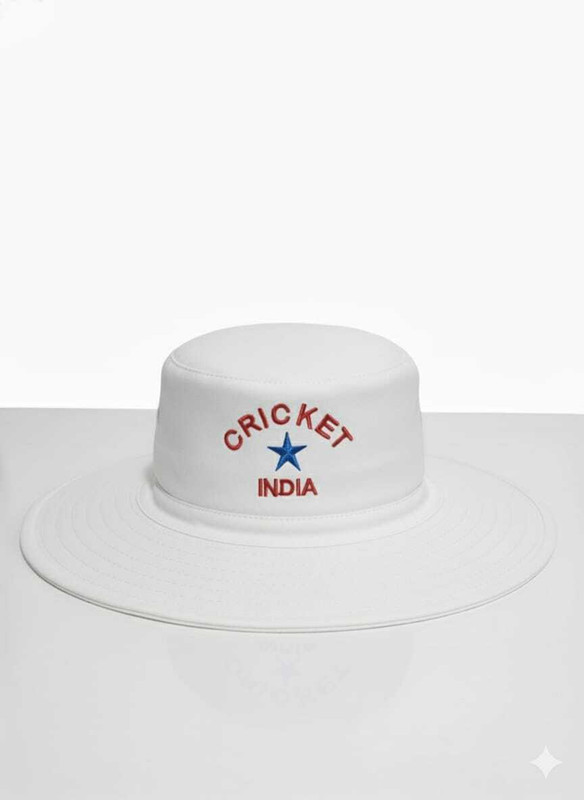 ECOSKY Solid Cricket Cap(White, Pack of 1)