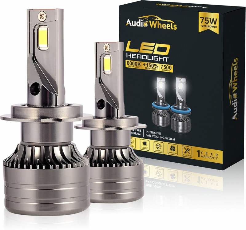 Audio Wheels LED Headlight for Audi, Chevrolet, Ford, Hyundai, Mahindra, Maruti Suzuki, Renault, Tata, Toyota, Volkswagen Enjoy, Fiesta, Elantra, Scorpio, XUV 500, Ciaz, Duster, Aria, Bolt, Indica Ev2, Indica Vista