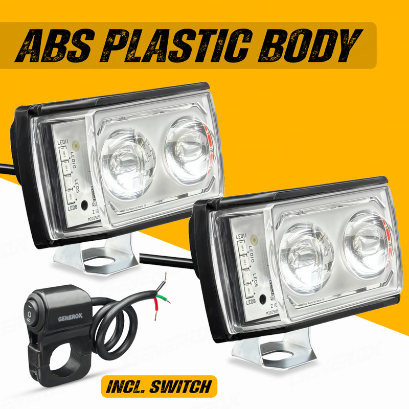 Generox LED Fog Light for Universal For Bike