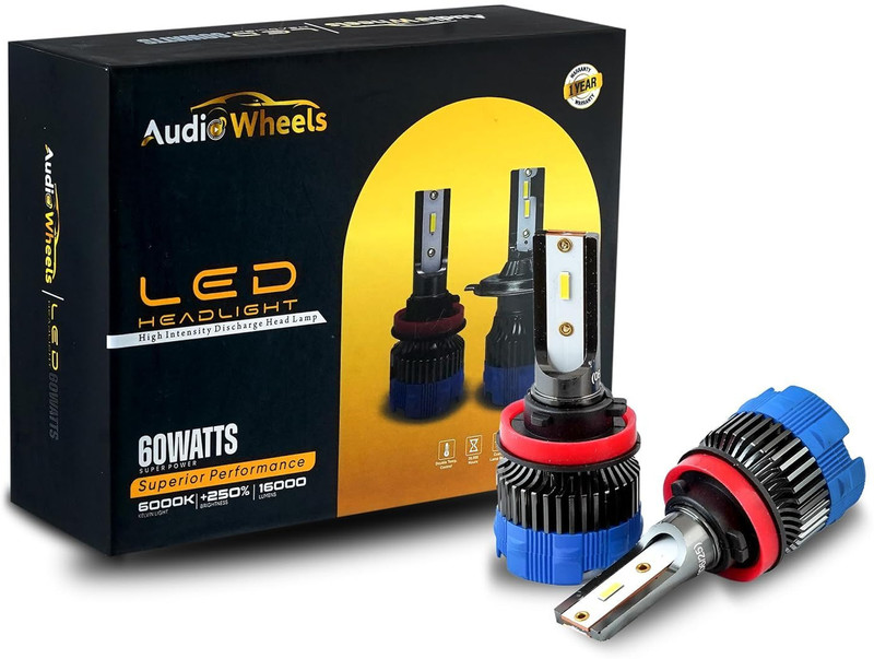 Audio Wheels LED Headlight for Suzuki, Tata, Honda, Mahindra, Isuzu, Toyota Ertiga, S-Cross, City, Civic