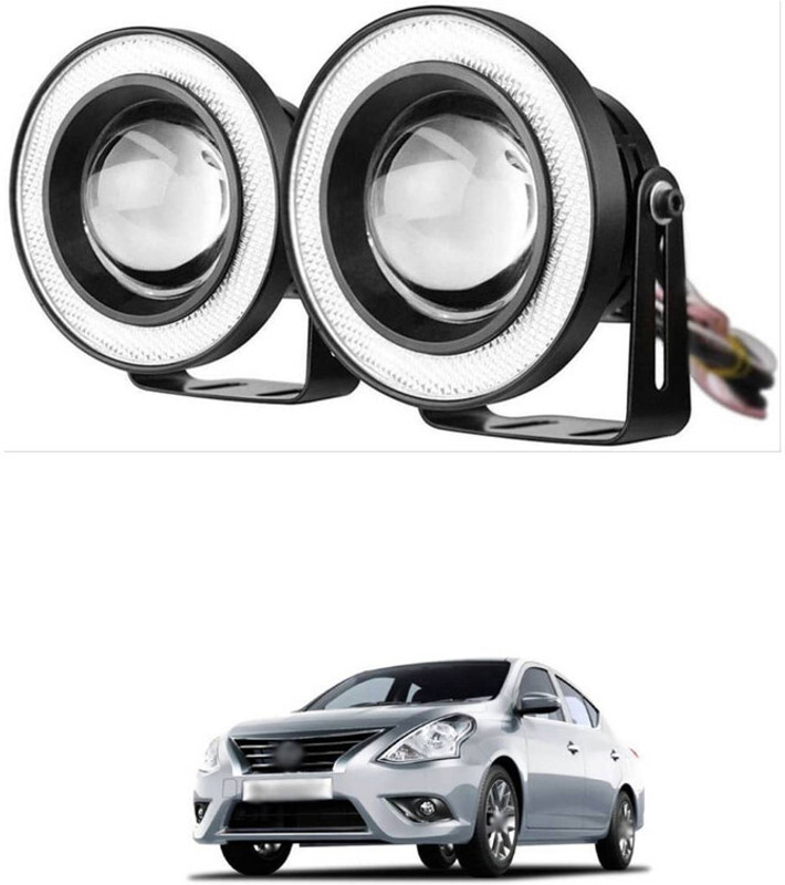 LOVMOTO Car COB LED Projector Light Car with Angle Eye Projector X186 Headlight Car, Motorbike LED for Nissan (12 V, 20 W)(Sunny, Pack of 2)