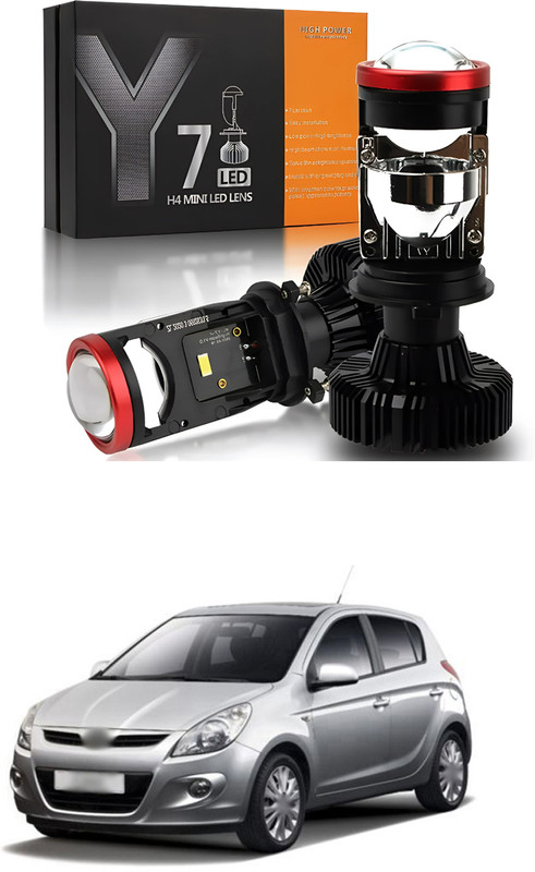 LOVMOTO Universal For Car Y7 H4 100w Mini Projector Lens LED with Projector Lens sg176 Car Fancy Lights(White)