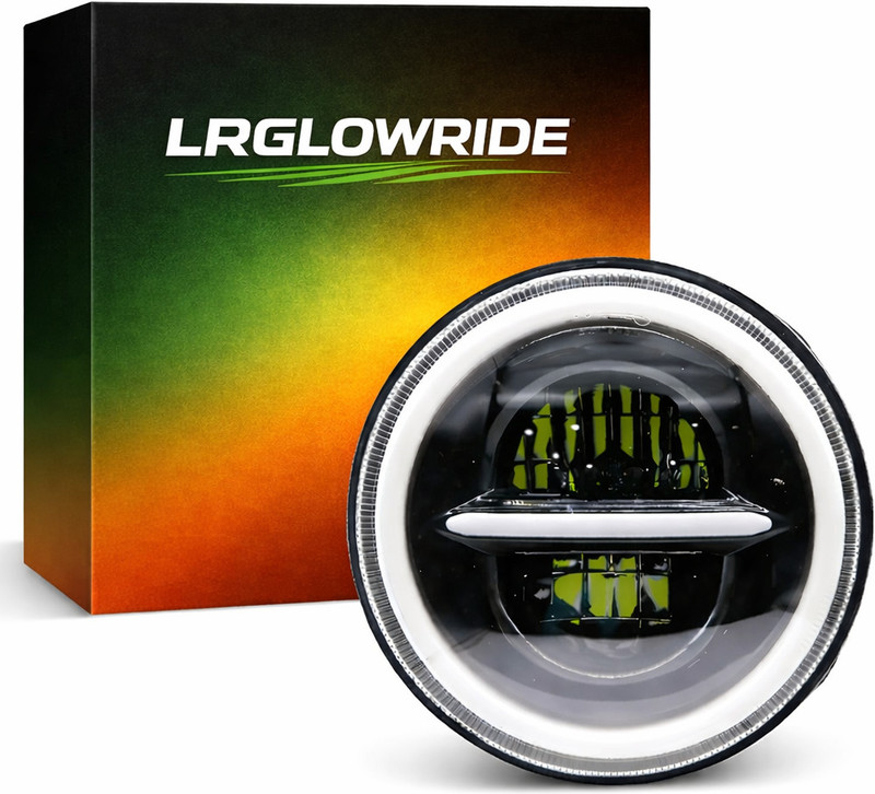 LRGLOWRIDE LED Headlight for Royal Enfield, Mahindra Bullet 350, Bullet Trials 350, Bullet Trials 500, Standard 350, Classic, Thar