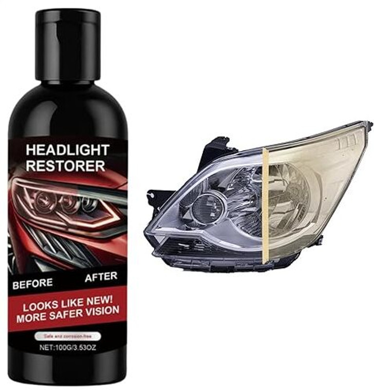 Scentoriya Car Headlight Restoration Kit Cleaner Polish Oxidation Remover(Pack 04) Headlight Cleaning Kit(100 ml)