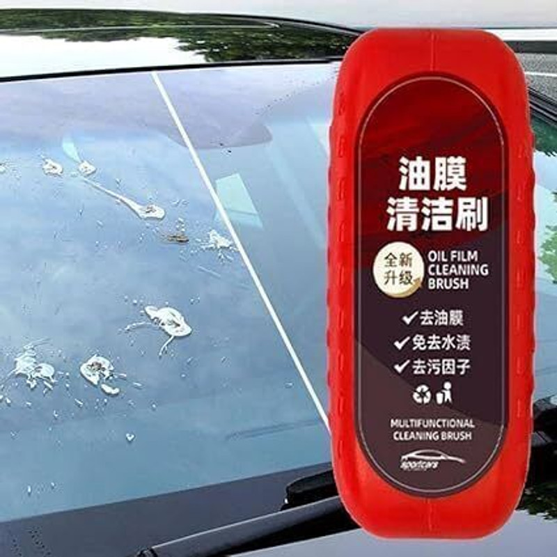KRIVAENTERPRIS Automotive Oil Film Cleaning Brush Liquid Vehicle Glass Cleaner Headlight Cleaning Kit(60 ml)