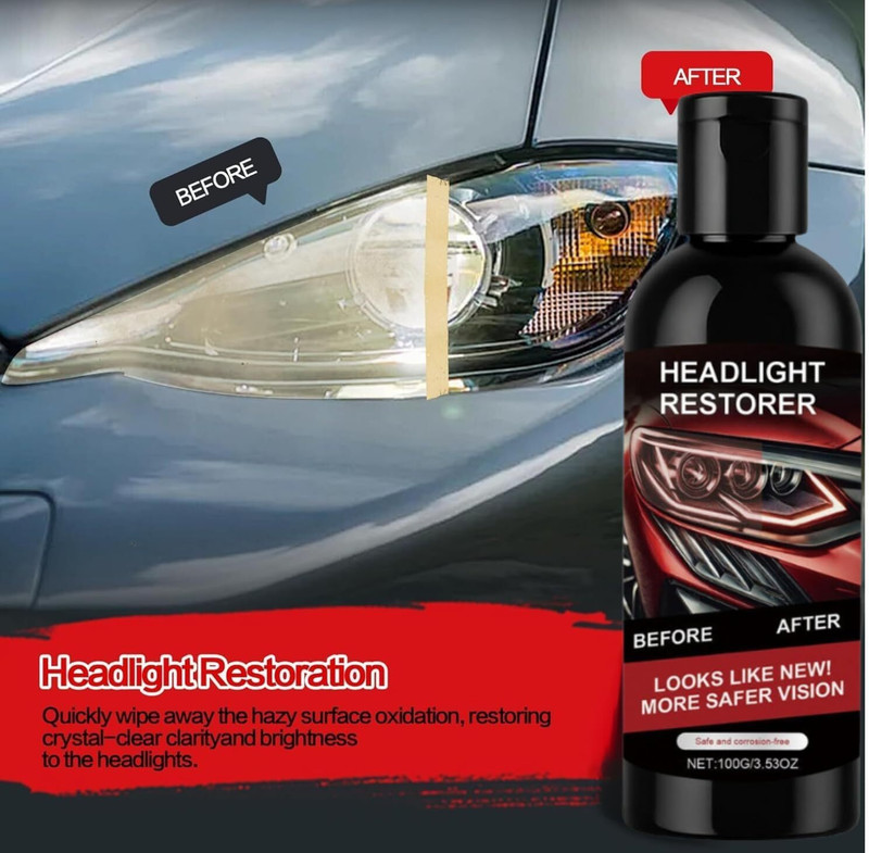 Klencare Headlight Restoration Cleaner, Restores Cloudy, Dull Headlight Cleaning Kit Headlight Cleaning Kit(100 ml)