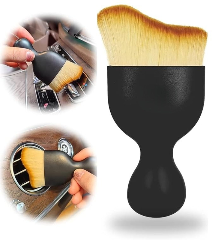 TAPAHPRIYAY Car Detailing Brush, Car Interior Cleaning Soft Brushes Tool Headlight Cleaning Kit(10 ml)