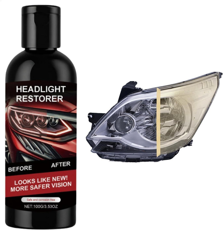InSTRURIXDOPE Headlight Restorer cleaning liquid for shine and remove dust effective Headlight Cleaning Kit(100 ml)