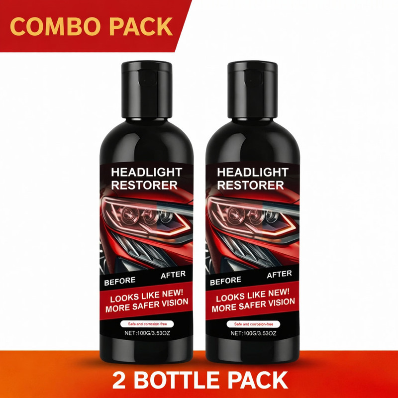 VisionEx Headlight Cleaner & Restorer | Clear Foggy Lights Fast Headlight Cleaning Kit(200 ml)