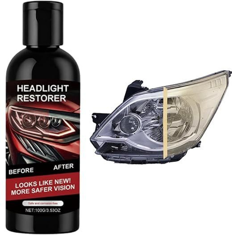 quenship Car Headlight Repair & Restoration Kit (100 ml) Headlight Cleaning Kit(100 ml)