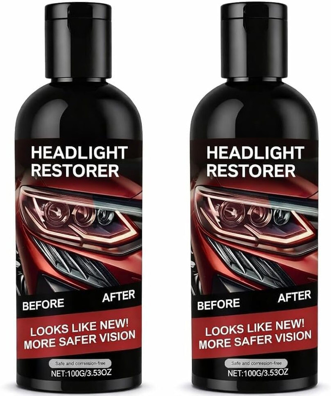 play run car headlight restoration kit 100g | headlamp cleaner liquid polish Headlight Cleaning Kit(100 ml)